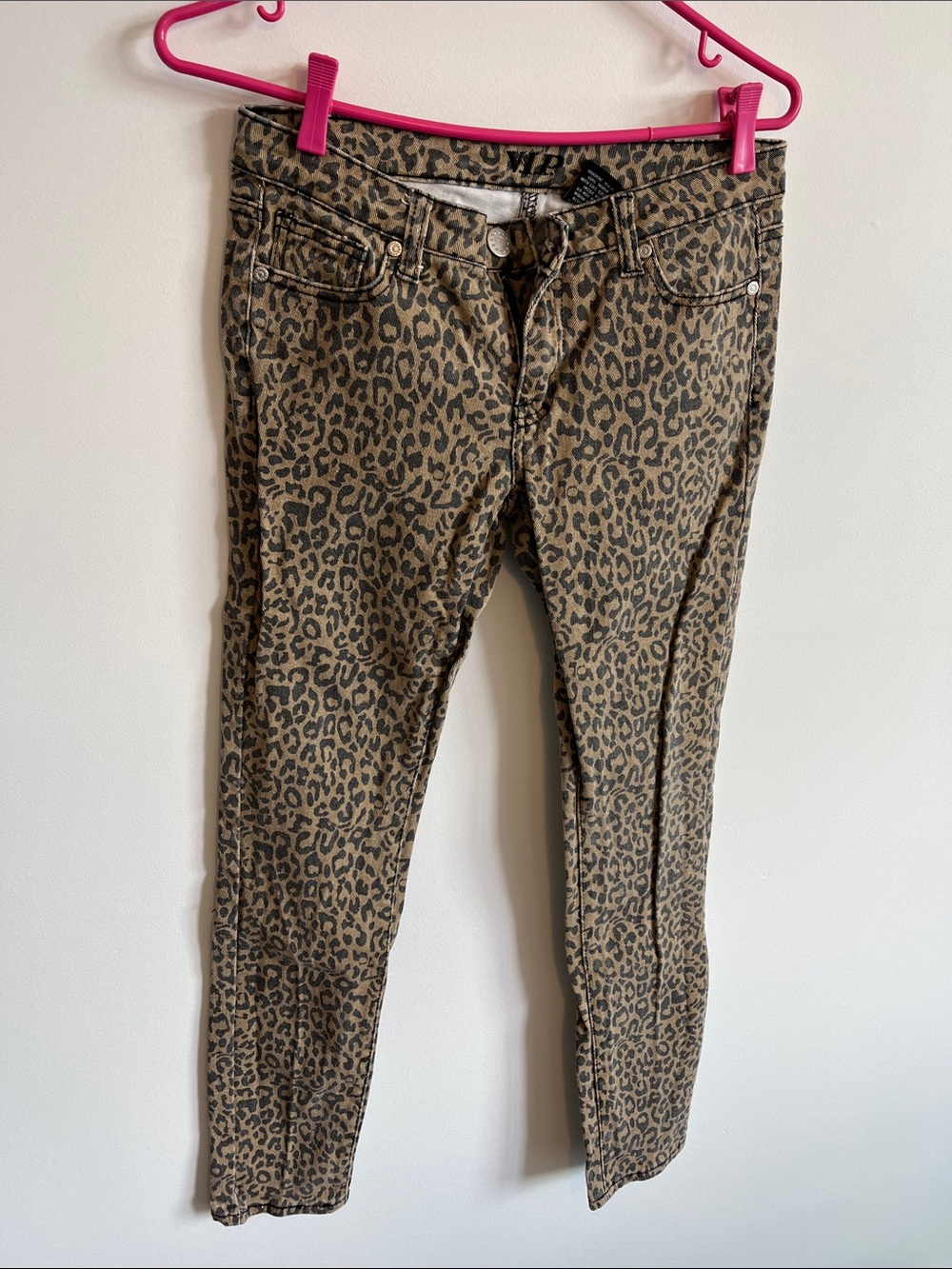 Leopard Print Skinny Jeans - Brown